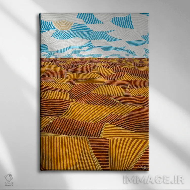 تابلو دکوراتیو با چشمان بسته اثر خاویر اورتاس - نمای روبهرو روی دیوار