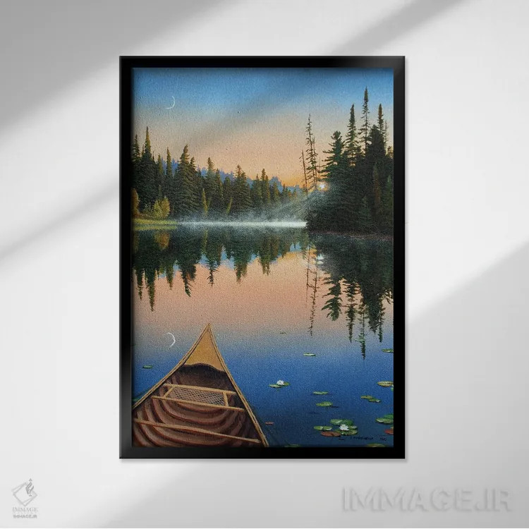 تابلو دکوراتیو نور هدایتگر اثر جیک وندن برینگک - نمای قابدار مشکی