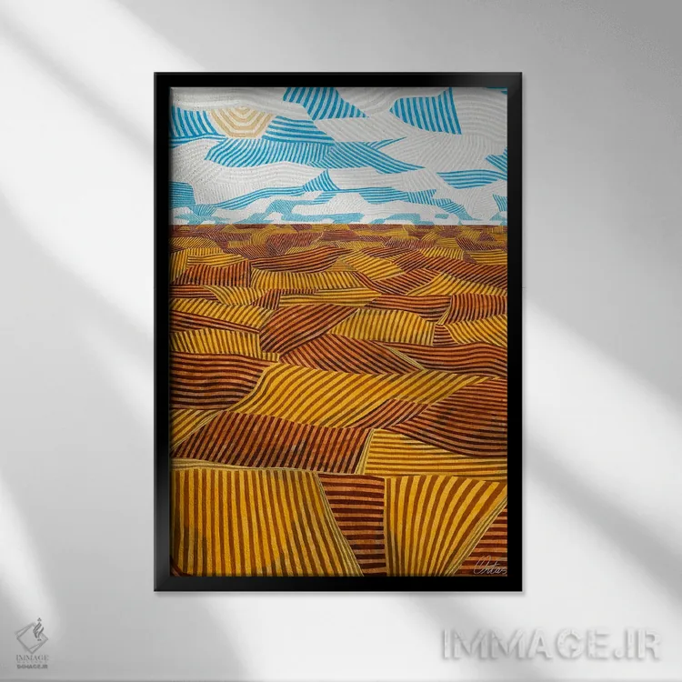 تابلو دکوراتیو با چشمان بسته اثر خاویر اورتاس - نمای قابدار مشکی