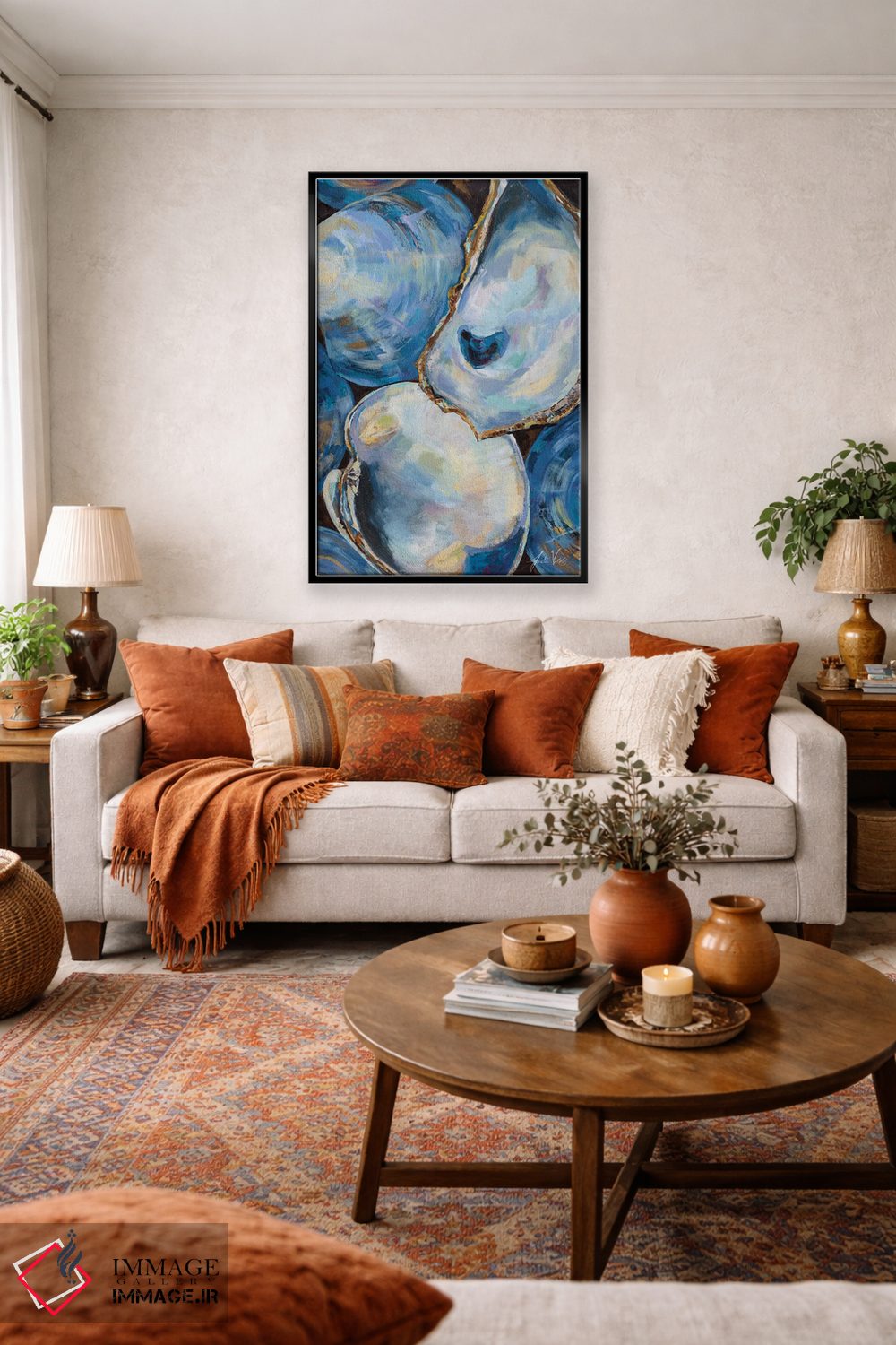 تابلو دکوراتیو صدف های ماتونانک روشن اثر ژانت ورتنتس - D3B