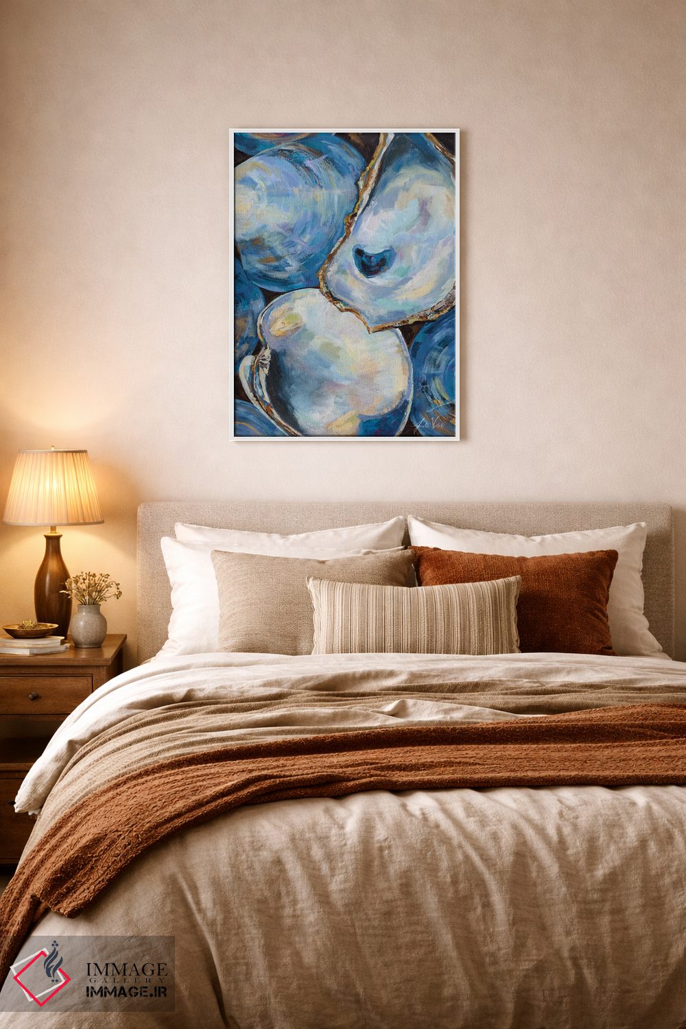 تابلو دکوراتیو صدف های ماتونانک روشن اثر ژانت ورتنتس - D6W