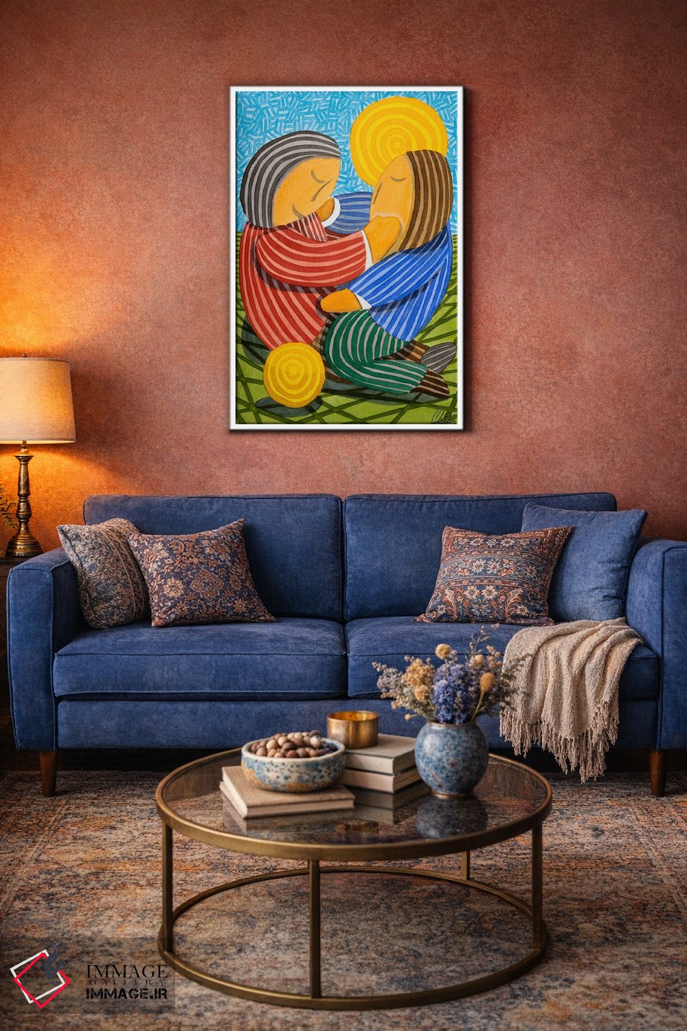 تابلو دکوراتیو دو کودک و یک توپ اثر خاویر اورتاس - D2W