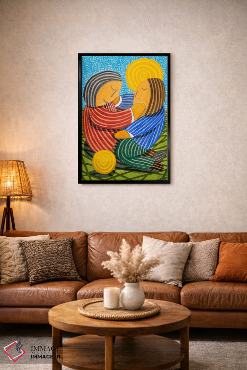 تابلو دکوراتیو دو کودک و یک توپ اثر خاویر اورتاس - D3B