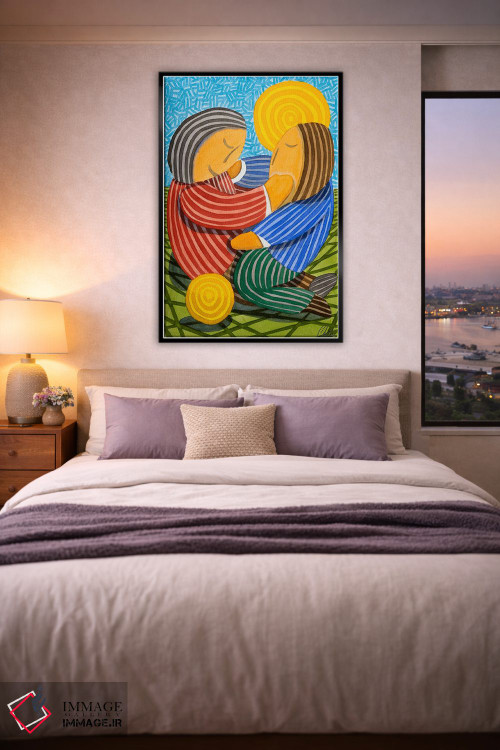 تابلو دکوراتیو دو کودک و یک توپ اثر خاویر اورتاس - D5B