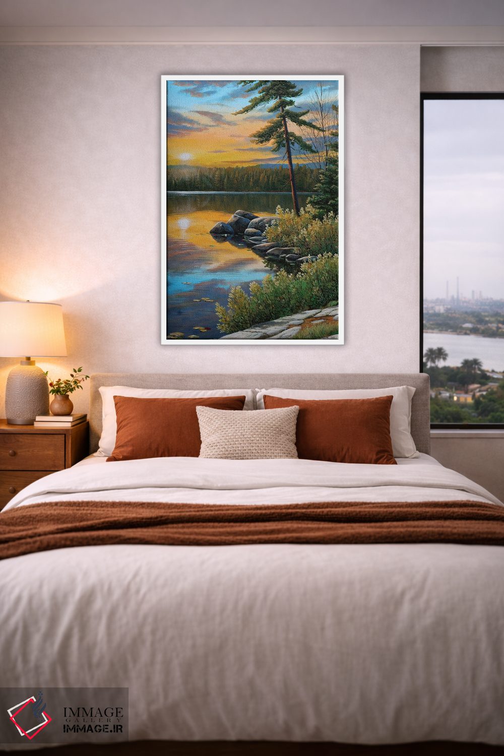 تابلو دکوراتیو انعکاس های غروب اثر جیک وندن برینگک - D3W