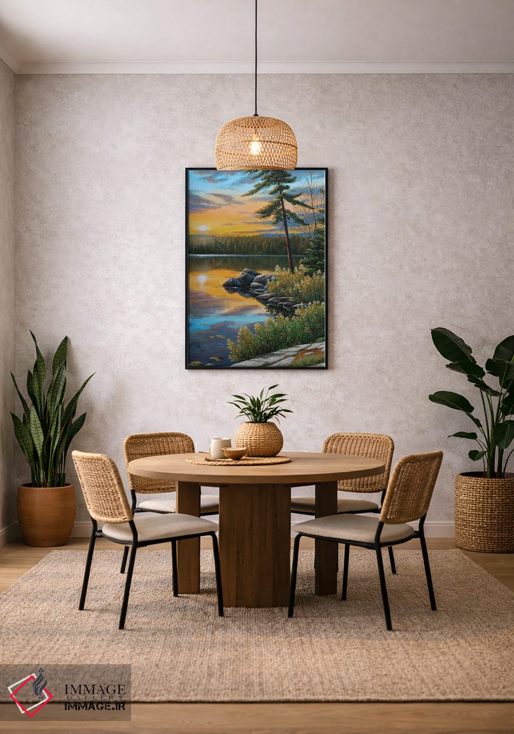 تابلو دکوراتیو انعکاس های غروب اثر جیک وندن برینگک - D5B