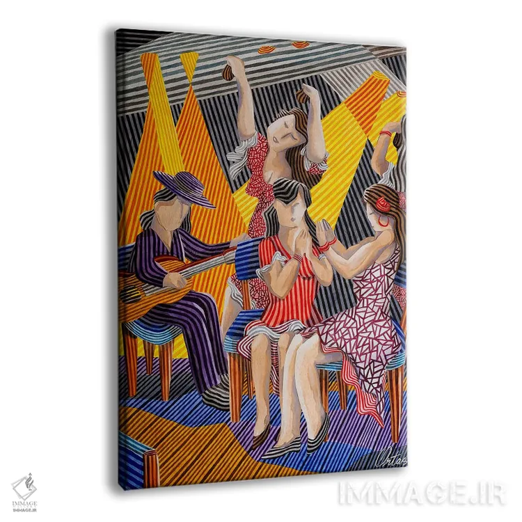 تابلو دکوراتیو منظره فلامنکو اثر خاویر اورتاس - نمای پرسپکتیو محصول