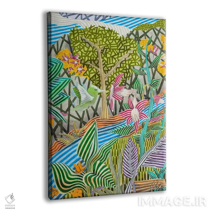 تابلو دکوراتیو مرغ مگس خوار، پرنده تبعید اثر خاویر اورتاس - نمای پرسپکتیو محصول