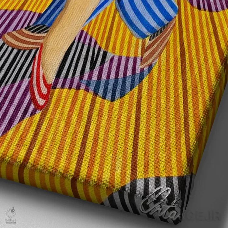 تابلو دکوراتیو سالن رقص اثر خاویر اورتاس - نمای نزدیک بافت بوم