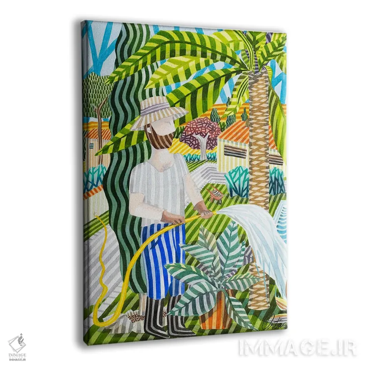 تابلو دکوراتیو باغبان اثر خاویر اورتاس - نمای پرسپکتیو محصول