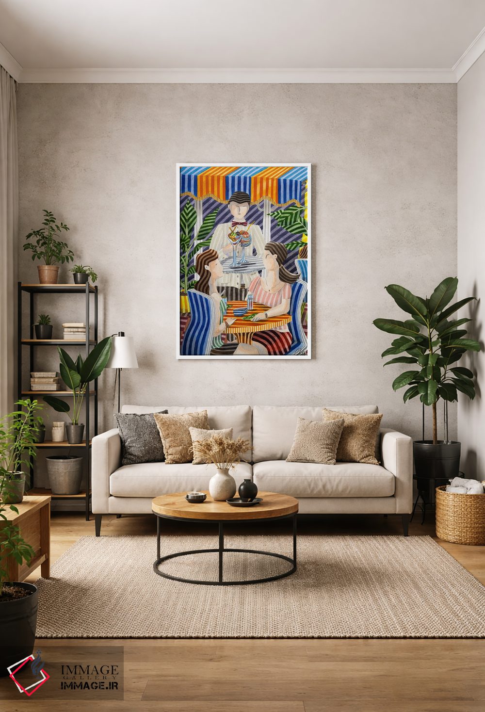 تابلو دکوراتیو صحنه ای از تراس اثر خاویر اورتاس - D1W