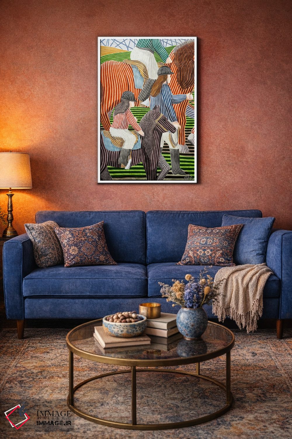 تابلو دکوراتیو صحنه سوارکاری با یک پونی اثر خاویر اورتاس - D4W