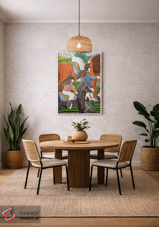 تابلو دکوراتیو صحنه سوارکاری با یک پونی اثر خاویر اورتاس - D3W