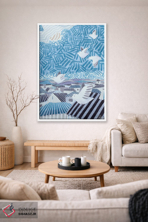 تابلو دکوراتیو پرندگان در حال پرواز اثر خاویر اورتاس - D1W