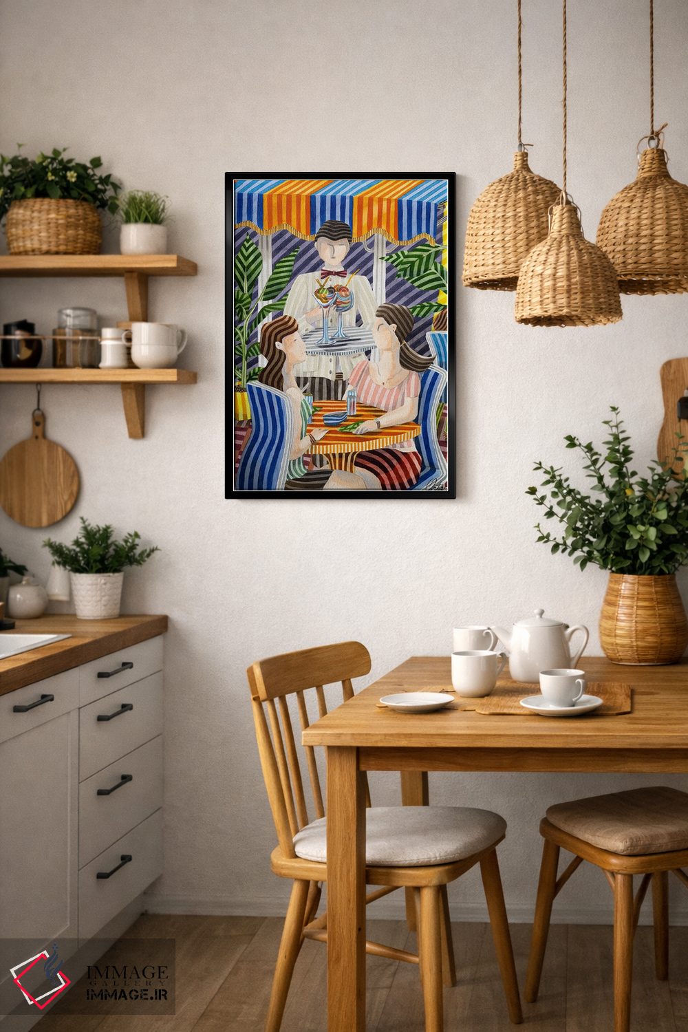 تابلو دکوراتیو صحنه ای از تراس اثر خاویر اورتاس - D6B