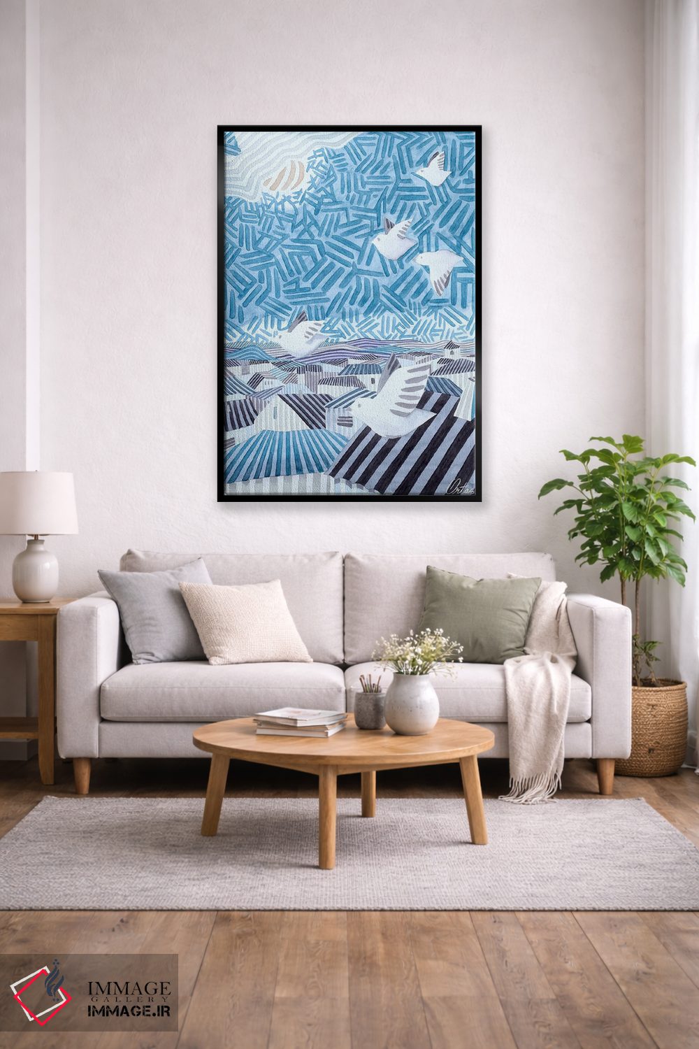 تابلو دکوراتیو پرندگان در حال پرواز اثر خاویر اورتاس - D2B