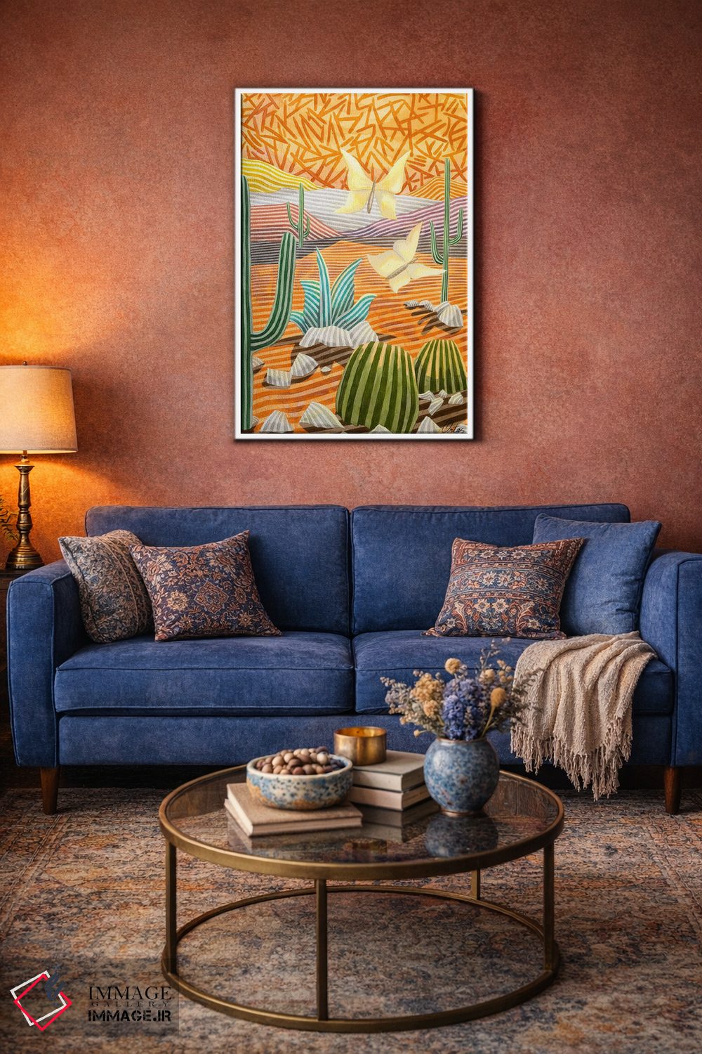 تابلو دکوراتیو دو پروانه زرد اثر خاویر اورتاس - D2W