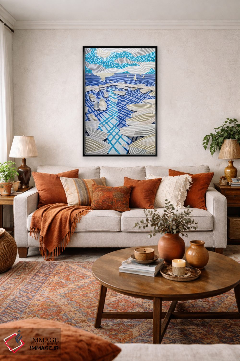 تابلو دکوراتیو یک بندر کوچک اثر خاویر اورتاس - D4B