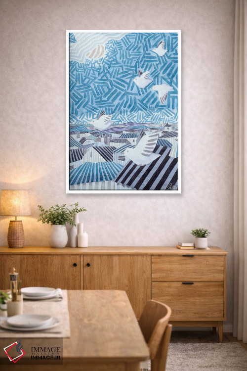تابلو دکوراتیو پرندگان در حال پرواز اثر خاویر اورتاس - D4W