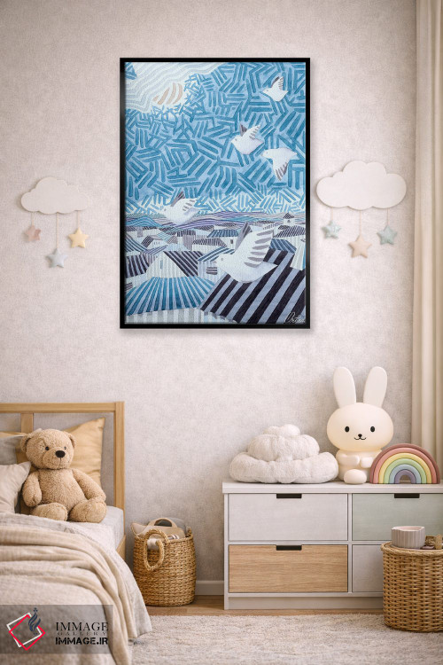 تابلو دکوراتیو پرندگان در حال پرواز اثر خاویر اورتاس - D5B