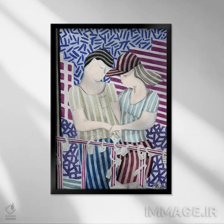 تابلو دکوراتیو قول ها اثر خاویر اورتاس - نمای قابدار مشکی