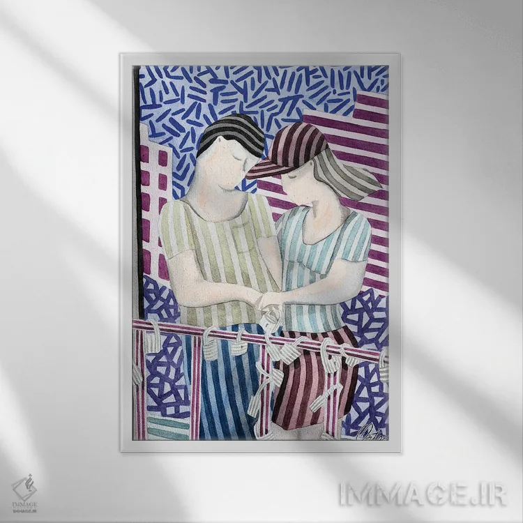 تابلو دکوراتیو قول ها اثر خاویر اورتاس - نمای قابدار سفید