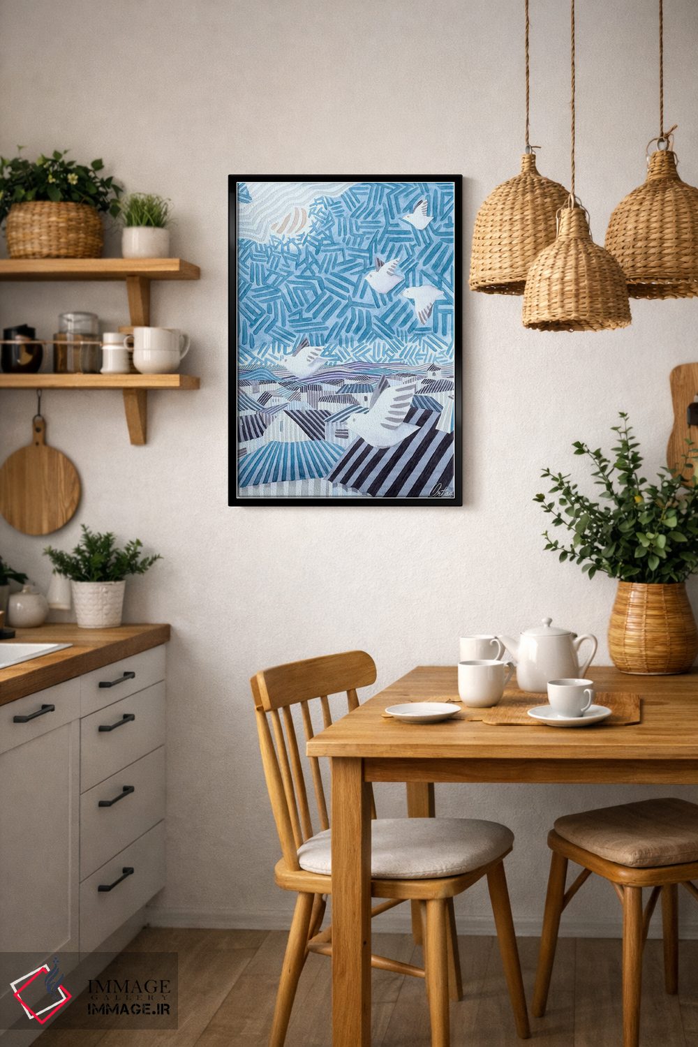 تابلو دکوراتیو پرندگان در حال پرواز اثر خاویر اورتاس - D6B