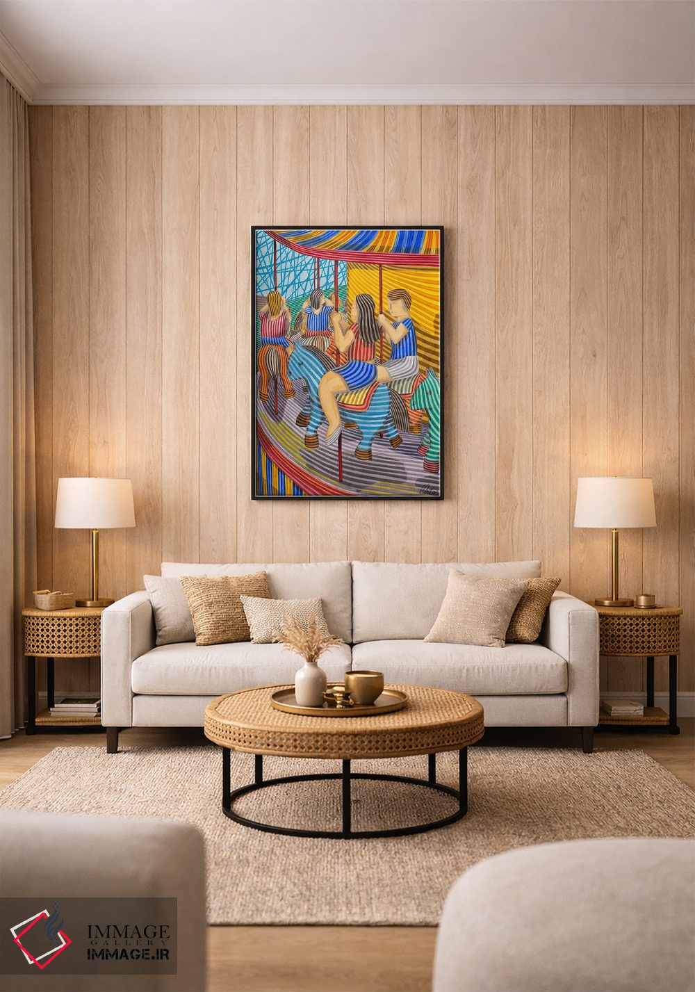 تابلو دکوراتیو چرخ وفلک اثر خاویر اورتاس - D1B