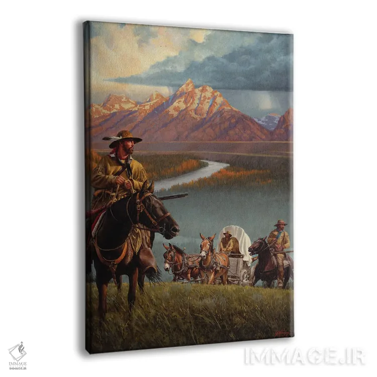 تابلو دکوراتیو گروهان مردان کوهستان اثر جو ولاسکز - نمای پرسپکتیو محصول