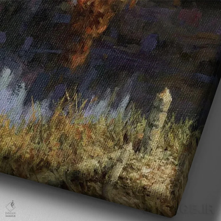 تابلو دکوراتیو قلمرو اصلی اثر جو ولاسکز - نمای نزدیک بافت بوم