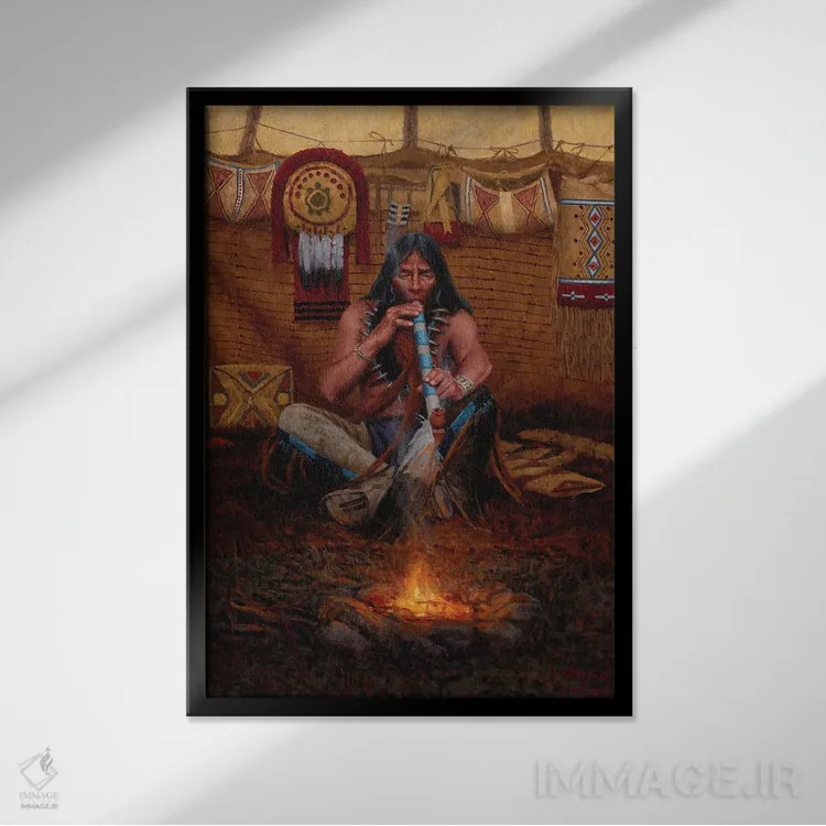 تابلو دکوراتیو مدیتیشن اثر جو ولاسکز - نمای قابدار مشکی