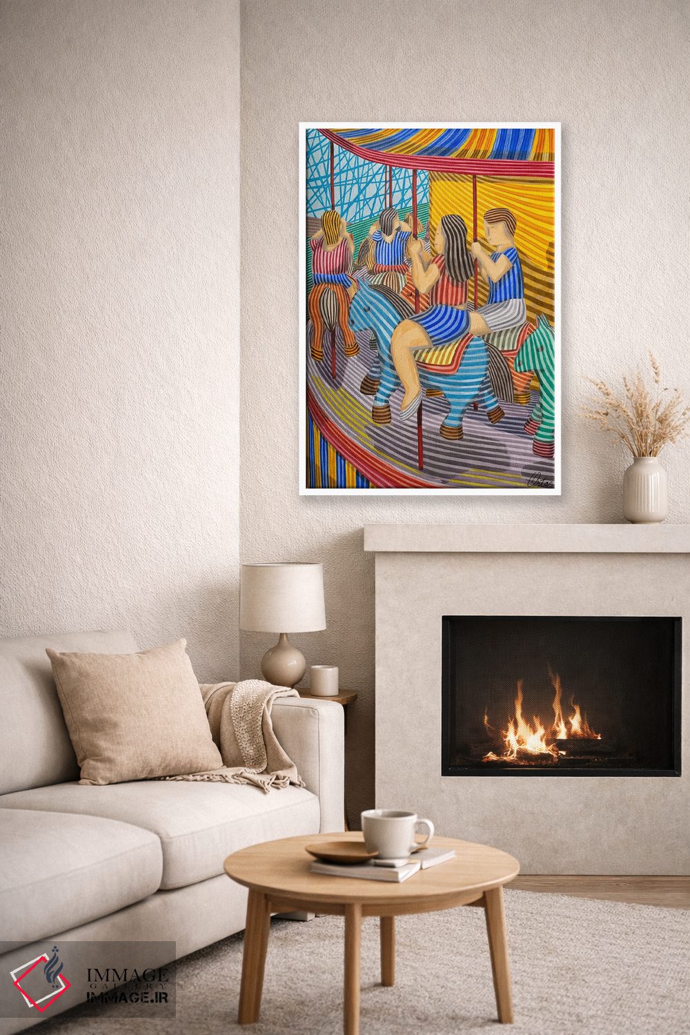 تابلو دکوراتیو چرخ وفلک اثر خاویر اورتاس - D6W