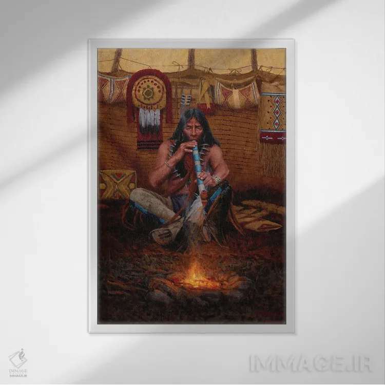 تابلو دکوراتیو مدیتیشن اثر جو ولاسکز - نمای قابدار سفید