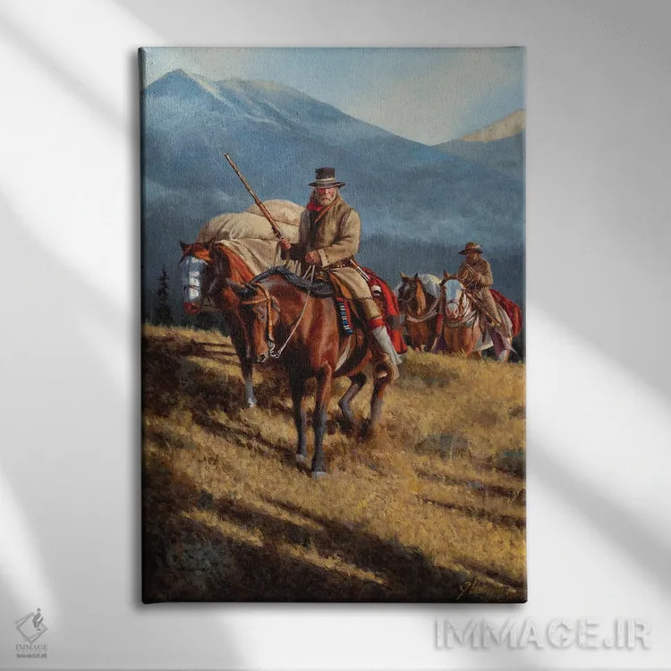 تابلو دکوراتیو به سوی اردوگاه زمستانی اثر جو ولاسکز - نمای روبهرو روی دیوار