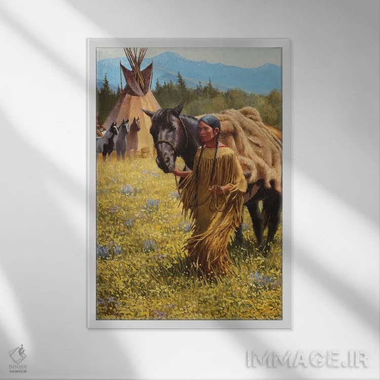 تابلو دکوراتیو تابستان آرام اثر جو ولاسکز - نمای قابدار سفید