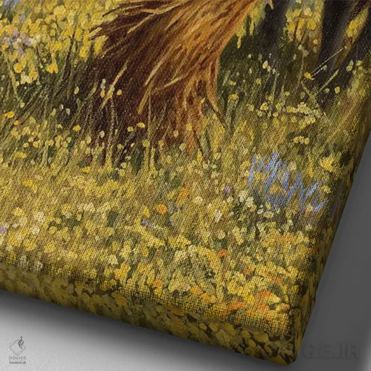 تابلو دکوراتیو تابستان آرام اثر جو ولاسکز - نمای نزدیک بافت بوم