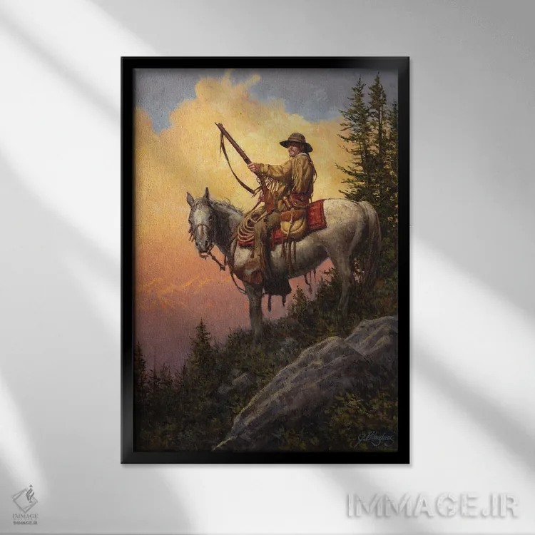 تابلو دکوراتیو آخرین بازمانده از نوع خود اثر جو ولاسکز - نمای قابدار مشکی