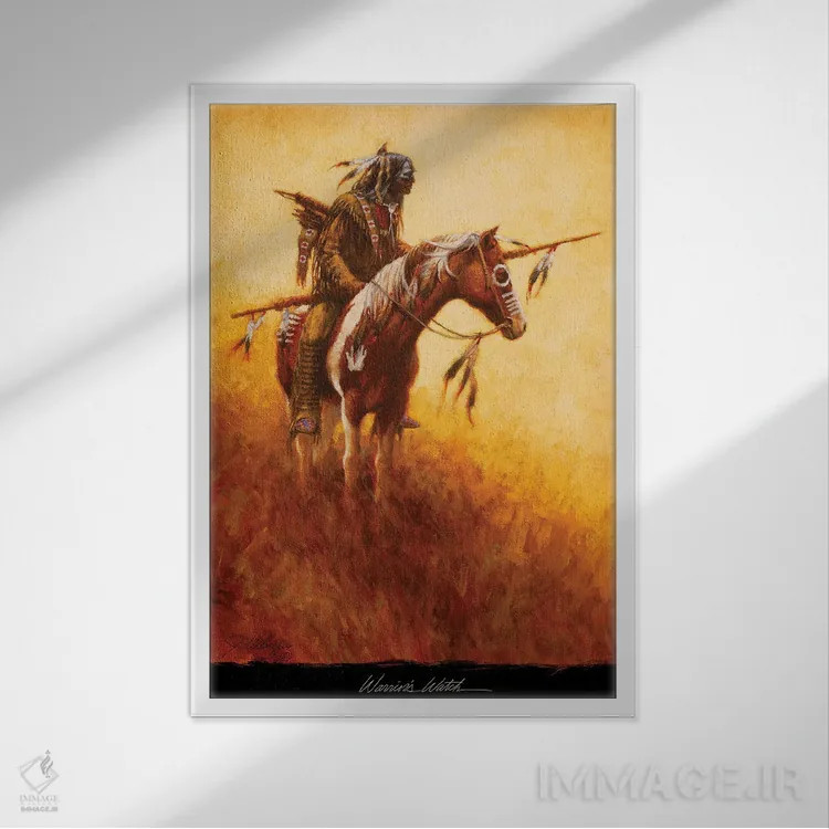 تابلو دکوراتیو نگهبانی جنگجو اثر جو ولاسکز - نمای قابدار سفید