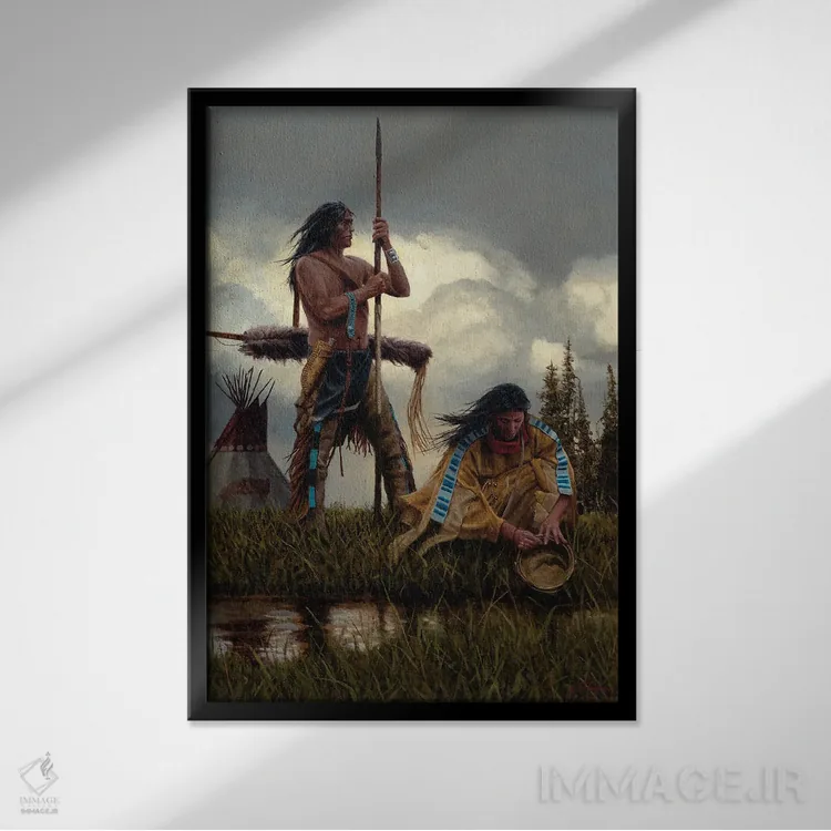 تابلو دکوراتیو با هم اثر جو ولاسکز - نمای قابدار مشکی