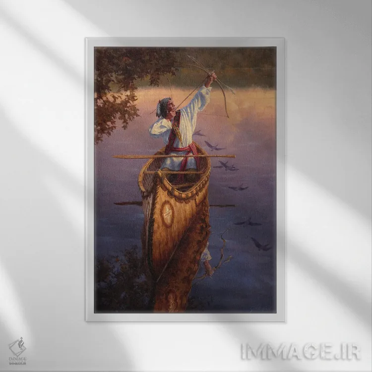 تابلو دکوراتیو او شکارچی آسمان است اثر جو ولاسکز - نمای قابدار سفید