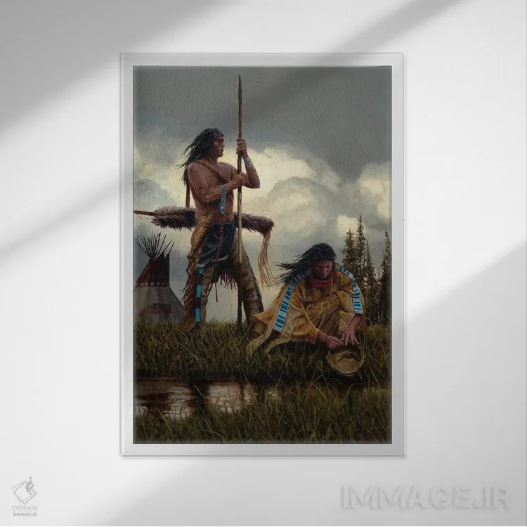 تابلو دکوراتیو با هم اثر جو ولاسکز - نمای قابدار سفید