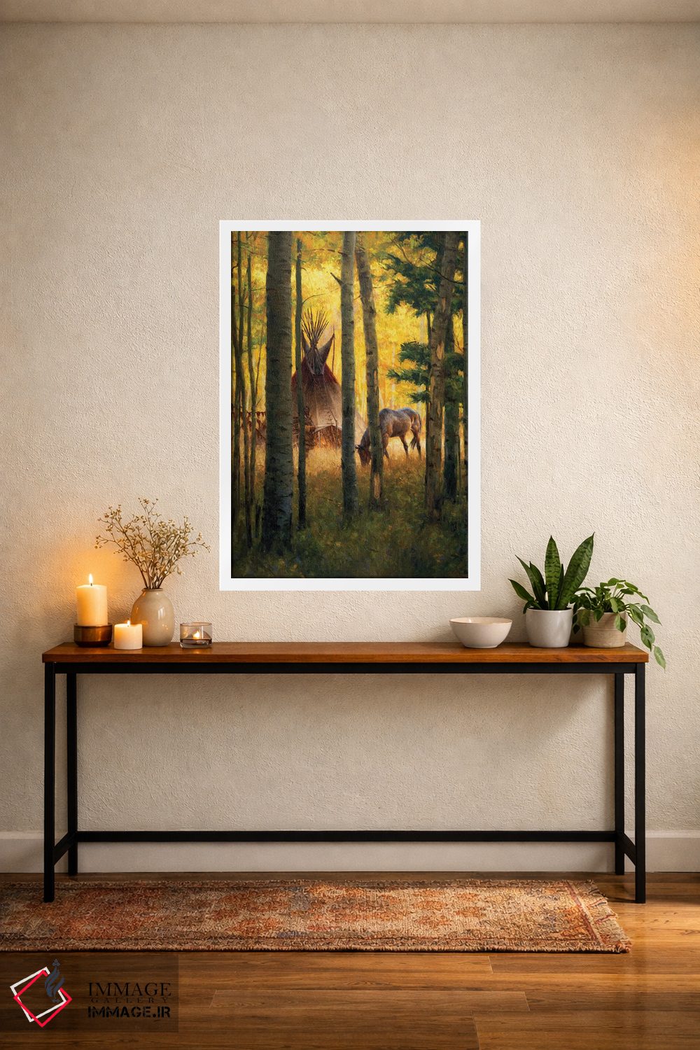 تابلو دکوراتیو اردوگاه اعماق جنگل اثر جو ولاسکز - D3W