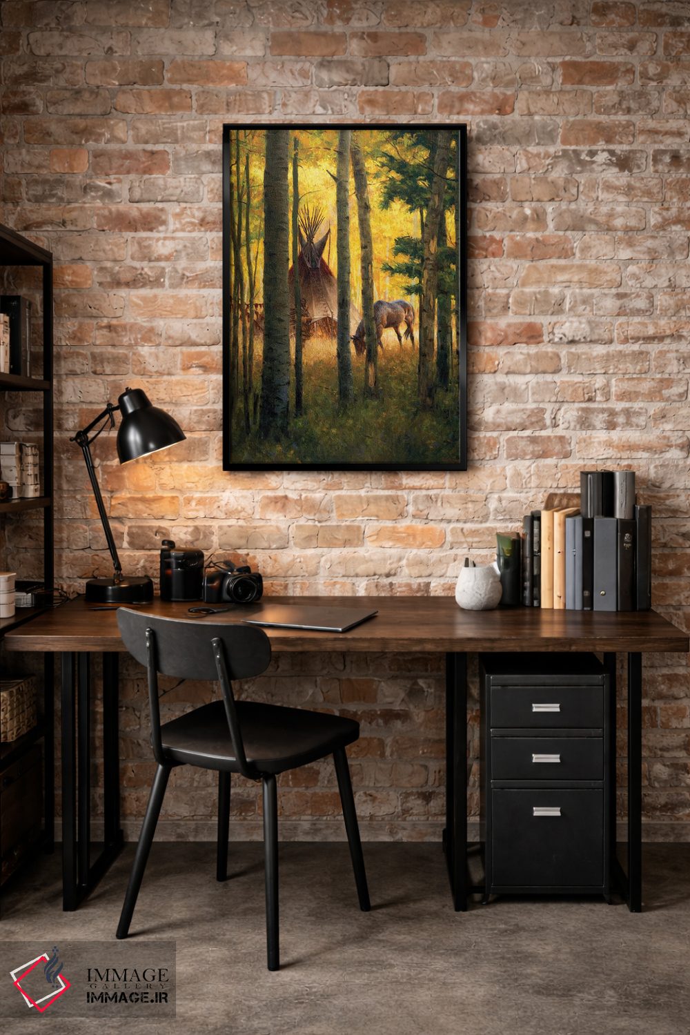 تابلو دکوراتیو اردوگاه اعماق جنگل اثر جو ولاسکز - D5B