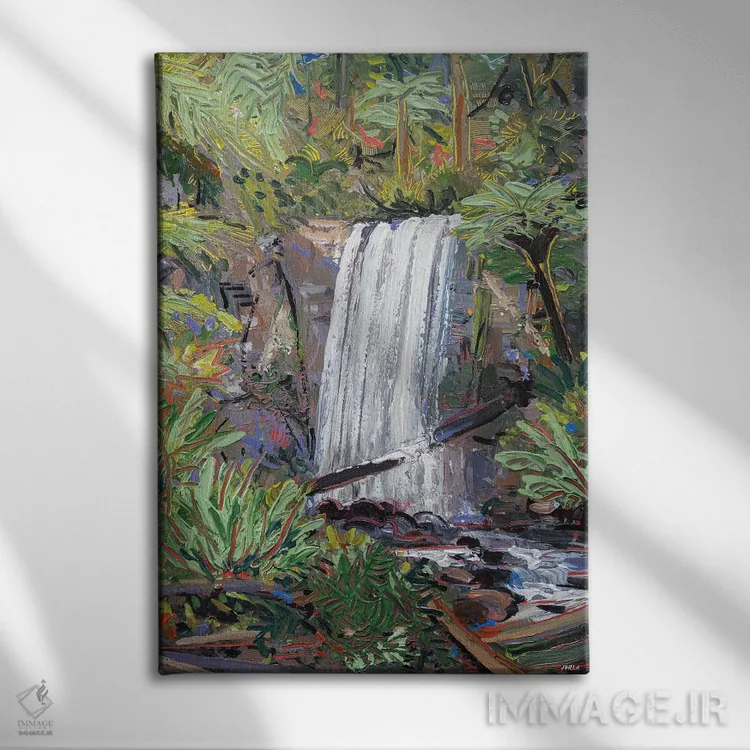 تابلو دکوراتیو آبشار هوپتون اثر جوزف ویلانوا - نمای روبهرو روی دیوار