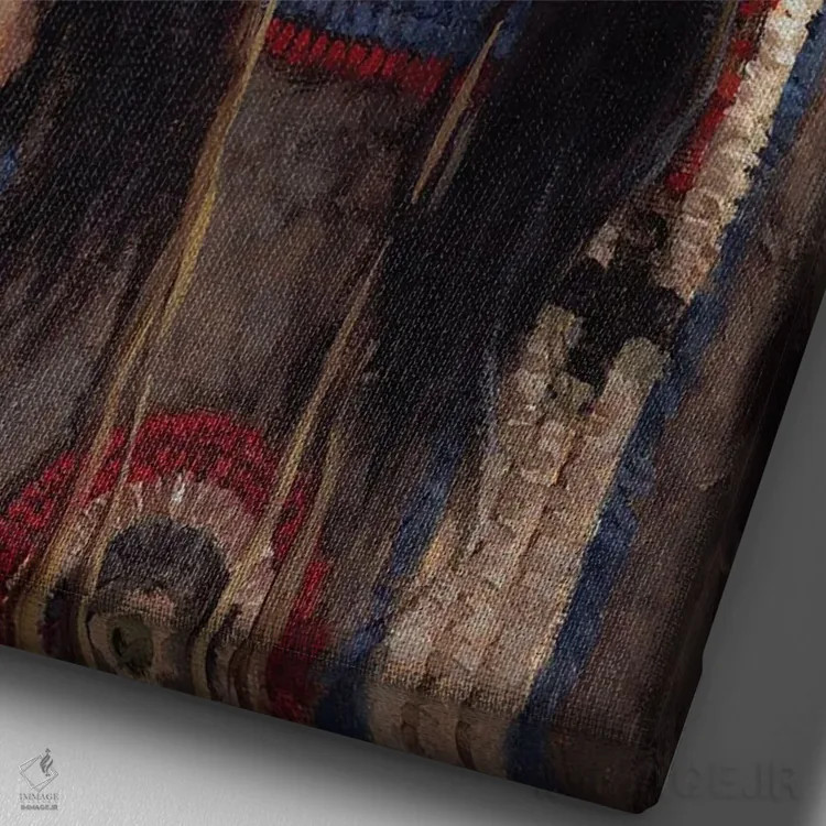 تابلو دکوراتیو حکمت جغد اثر جو ولاسکز - نمای نزدیک بافت بوم