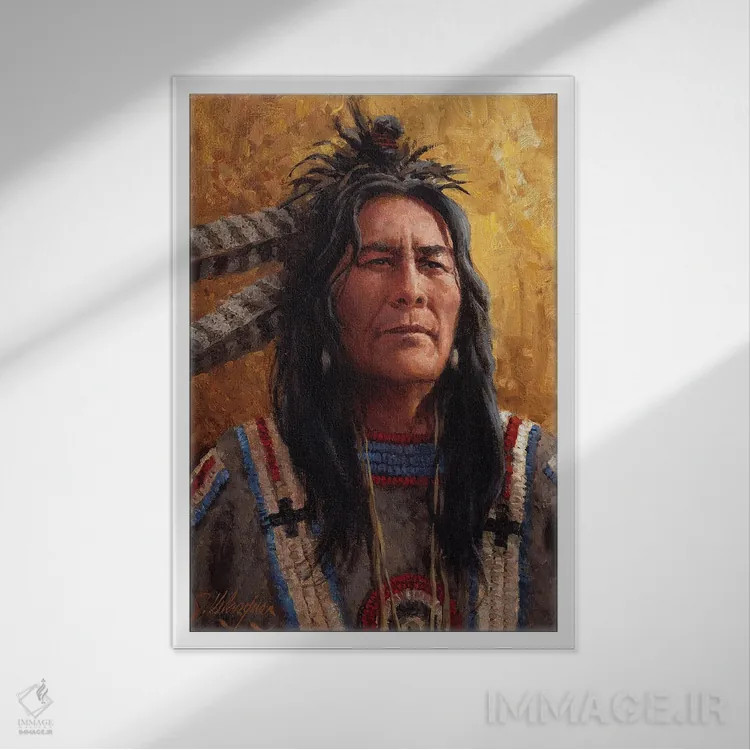 تابلو دکوراتیو حکمت جغد اثر جو ولاسکز - نمای قابدار سفید