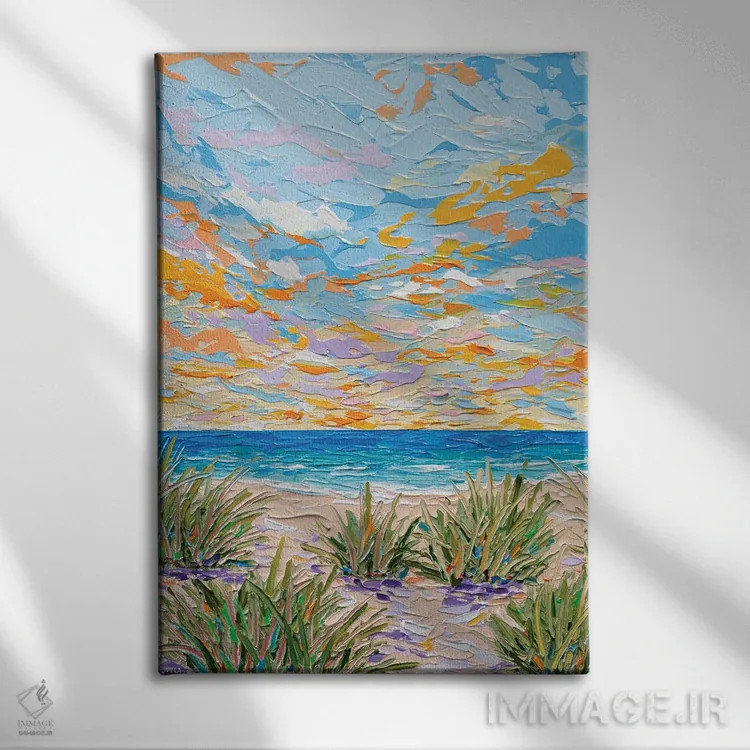 تابلو انتزاعی مسیر ساحلی ۵ اثر جوزف ویلانوا - نمای روبهرو روی دیوار