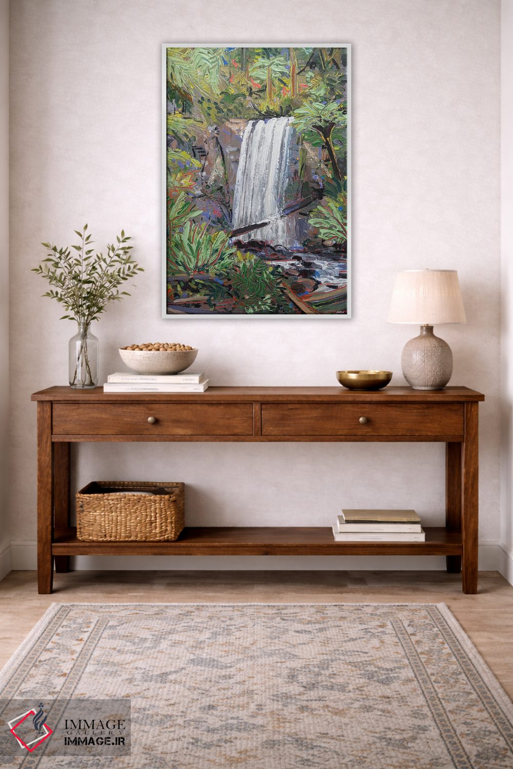 تابلو دکوراتیو آبشار هوپتون اثر جوزف ویلانوا - D3W