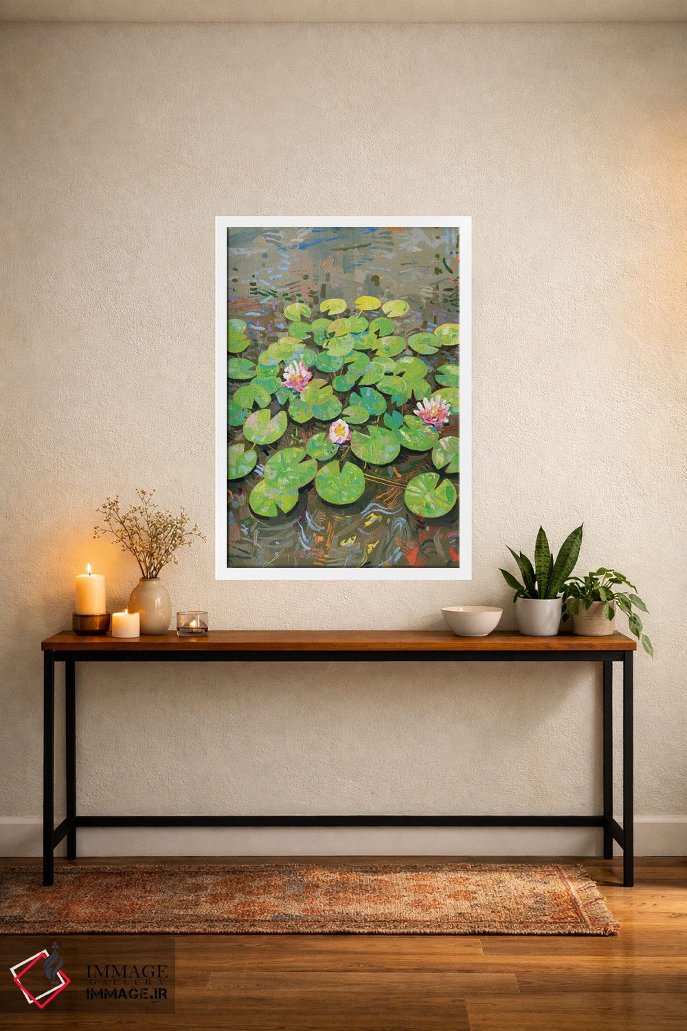 تابلو دکوراتیو برکه سوسن تاسمانی ۴۶ اثر جوزف ویلانوا - D2W