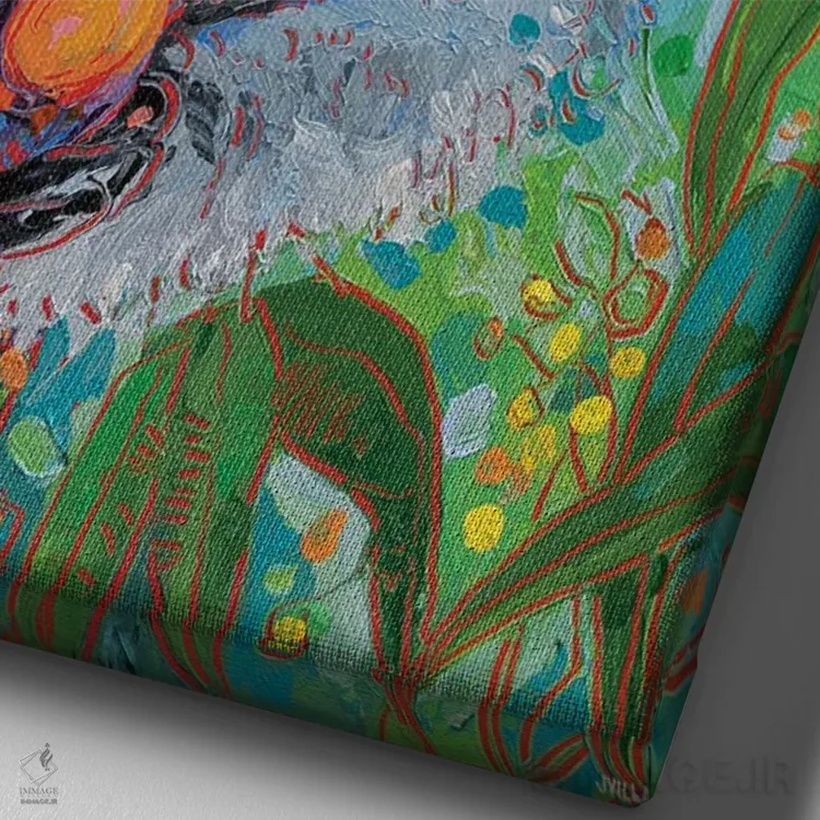 تابلو دکوراتیو کوالا اثر جوزف ویلانوا - نمای نزدیک بافت بوم